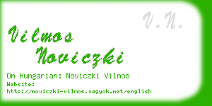 vilmos noviczki business card